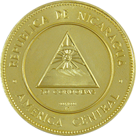 Reverso de la moneda Centenario del Nacimiento de Rubén Darío