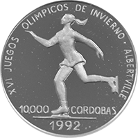 Anverso de la moneda XVI Juegos Olímpicos de Invierno Albertville 1992