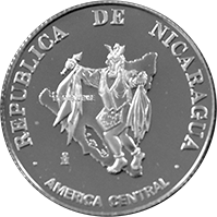 Reverso de la moneda Teatro Nacional Rubén Darío