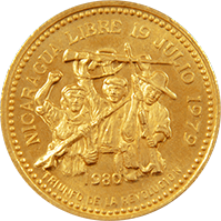 Reverso de la moneda I Aniversario de la Revolución Popular Sandinista