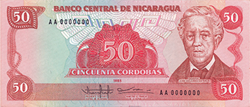 Anverso del billete <span>Billete Desmonetizado de 50 Córdobas</span>
