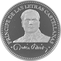 Anverso de la moneda Centenario de la Muerte del Poeta Rubén Darío