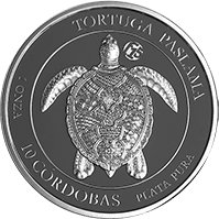 Anverso de la moneda Fabulosos 15 Tortuga Paslama