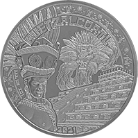 Anverso de la moneda Quetzalcoatl